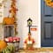 Glitzhome® 36"H Lighted Thanksgiving Wooden Turkey Lamp Post Porch Decor
